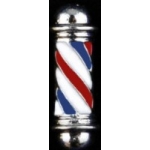 BARBER SHOP BARBERS POLE HAT, LAPEL, PIN